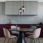 LED Pendant Lamp - Modern Adjustable Fixture with Clear Glass Shade for Kitchen & Dining Room Lighting