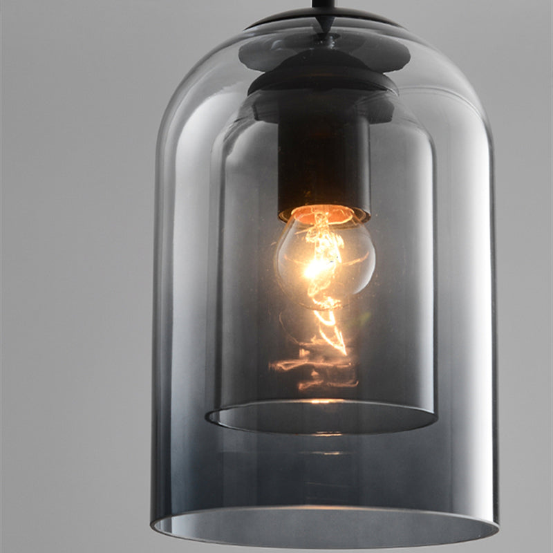 LED Pendant Lamp - Modern Adjustable Fixture with Clear Glass Shade for Kitchen & Dining Room Lighting