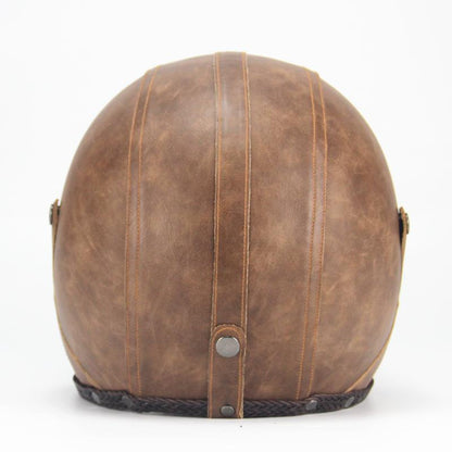 Retro Vintage Motorcycle Helmet | Lightweight ABS with Goggles & Perfect for Cruisers, Touring, and Bike Riders