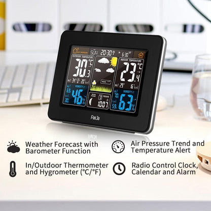 Personal Home Weather Station | Wireless Indoor/Outdoor Temperature & Humidity Monitoring for Home & Office Use