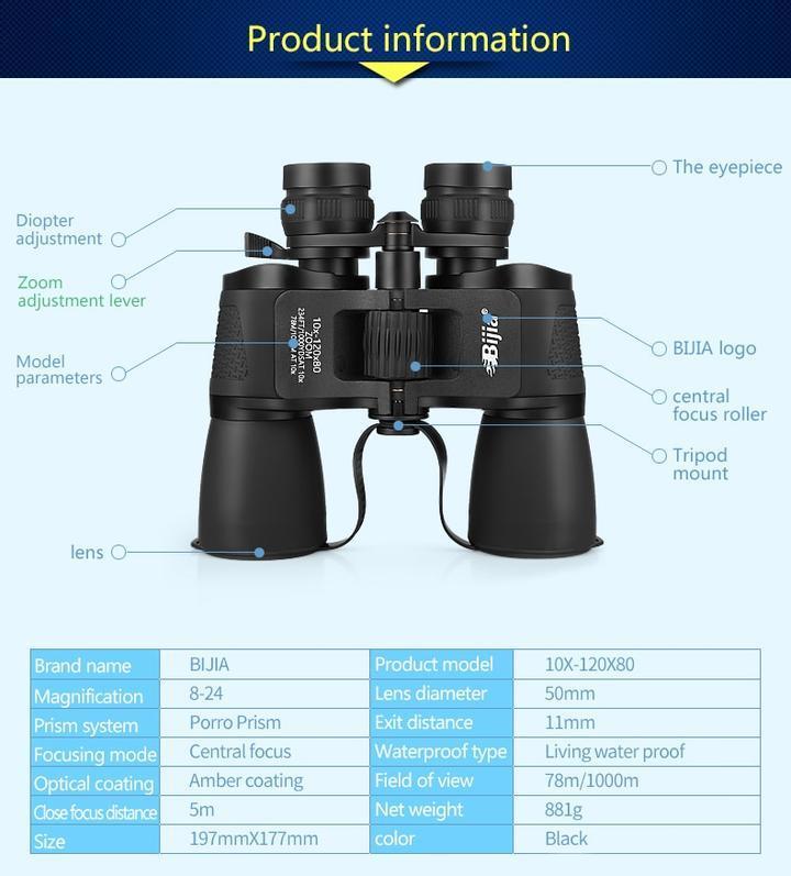 High Magnification Binoculars – 120x80 HD Long Range Field Glasses for Bird Watching & Outdoor Adventures
