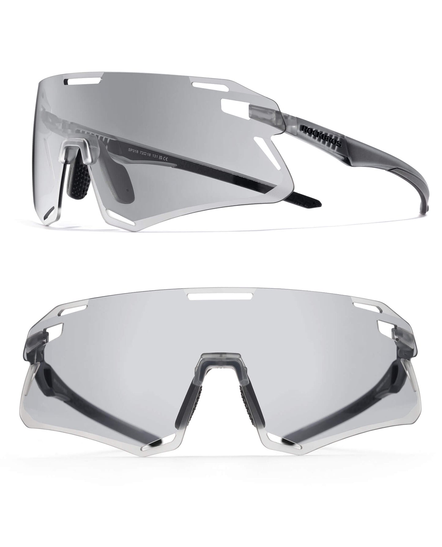Photochromic Cycling Sunglasses | UV400 Protection, HD Curved Lens & Adjustable Fit for Golf, Hiking & Outdoor Sports