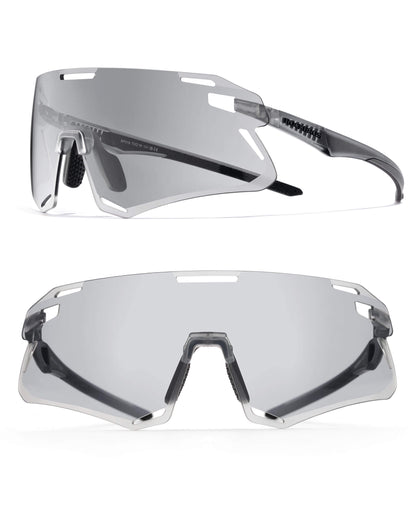 Photochromic Cycling Sunglasses | UV400 Protection, HD Curved Lens & Adjustable Fit for Golf, Hiking & Outdoor Sports