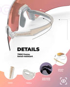 Photochromic Cycling Sunglasses | UV400 Protection, HD Curved Lens & Adjustable Fit for Golf, Hiking & Outdoor Sports