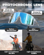Cycling Sunglasses | Photochromic, UV400 Protection & Anti-Fog for Outdoor Sports