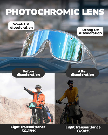 Cycling Sunglasses | Photochromic, UV400 Protection & Anti-Fog for Outdoor Sports