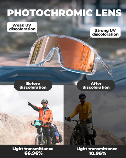 Cycling Sunglasses | Photochromic, UV400 Protection & Anti-Fog for Outdoor Sports