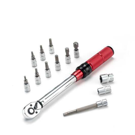 Adjustable Torque Wrench Set | 72-Tooth, 2-24 Nm Precision for Bicycle, Motorcycle & E-Scooter Maintenance