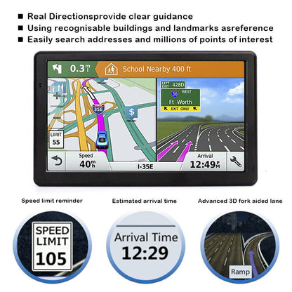 7'' Car GPS Navigation System | Multi-Functional Touch Screen with Lifetime Free Australia Maps for Cars, Trucks, and Bicycles