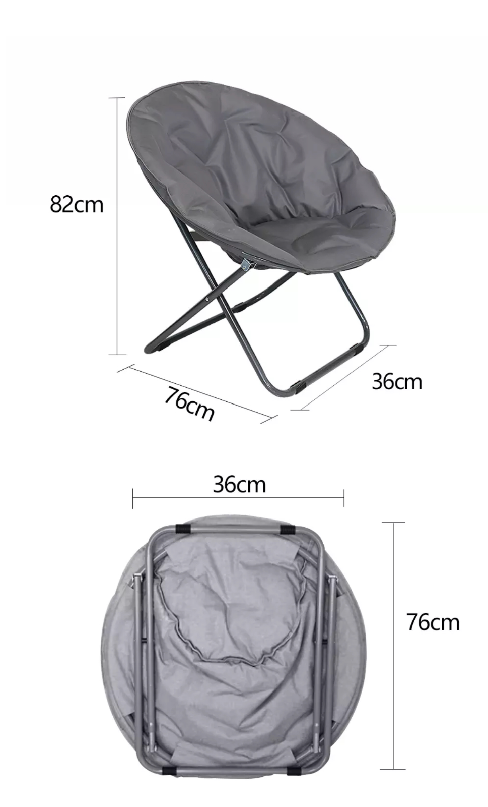 Padded Folding Camping Chair | Lightweight, Durable & Space-Saving for Outdoor Festivals and Garden Use