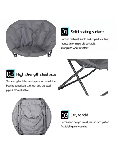 Padded Folding Camping Chair | Lightweight, Durable & Space-Saving for Outdoor Festivals and Garden Use