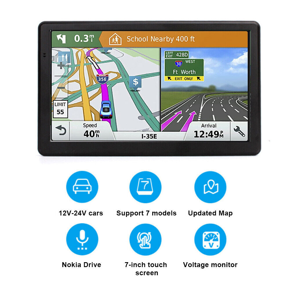 7'' Car GPS Navigation System | Multi-Functional Touch Screen with Lifetime Free Australia Maps for Cars, Trucks, and Bicycles