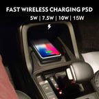 Car Wireless Fast Charging Pad | 15W Fast Charging, Non-Slip Design & Compatible with Most Smartphones for Car, Home & Office Use