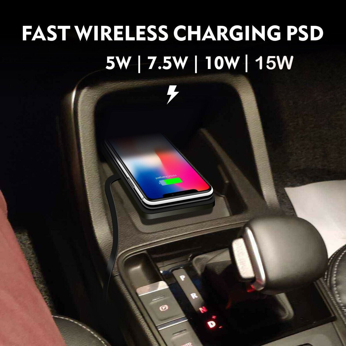 Car Wireless Fast Charging Pad | 15W Fast Charging, Non-Slip Design & Compatible with Most Smartphones for Car, Home & Office Use