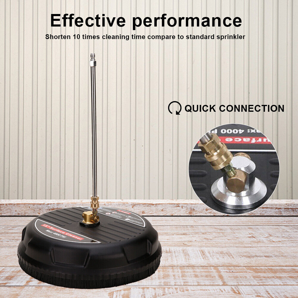 15-Inch Pressure Washer Surface Cleaner | 4000 PSI Jet Stream & 3mm Bristles for Efficient Outdoor Cleaning