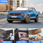 Retractable Car Umbrella Shade for Front Windscreen - Sun Protection with Auto Folding Design