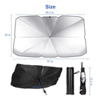 Retractable Car Umbrella Shade for Front Windscreen - Sun Protection with Auto Folding Design