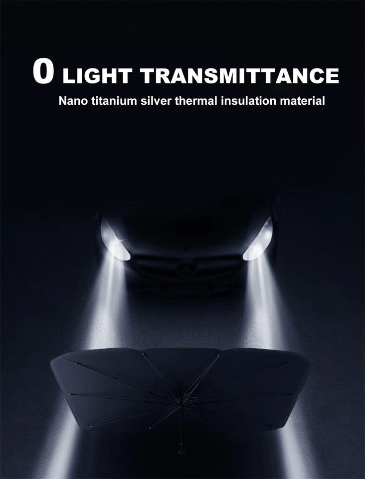 Foldable Car Windshield Sunshade | UV & Heat Protection with Umbrella-Style Design for Cars, SUVs & Trucks