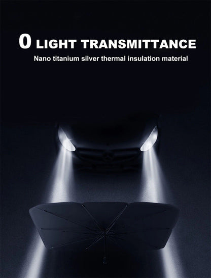 Foldable Car Windshield Sunshade | UV & Heat Protection with Umbrella-Style Design for Cars, SUVs & Trucks