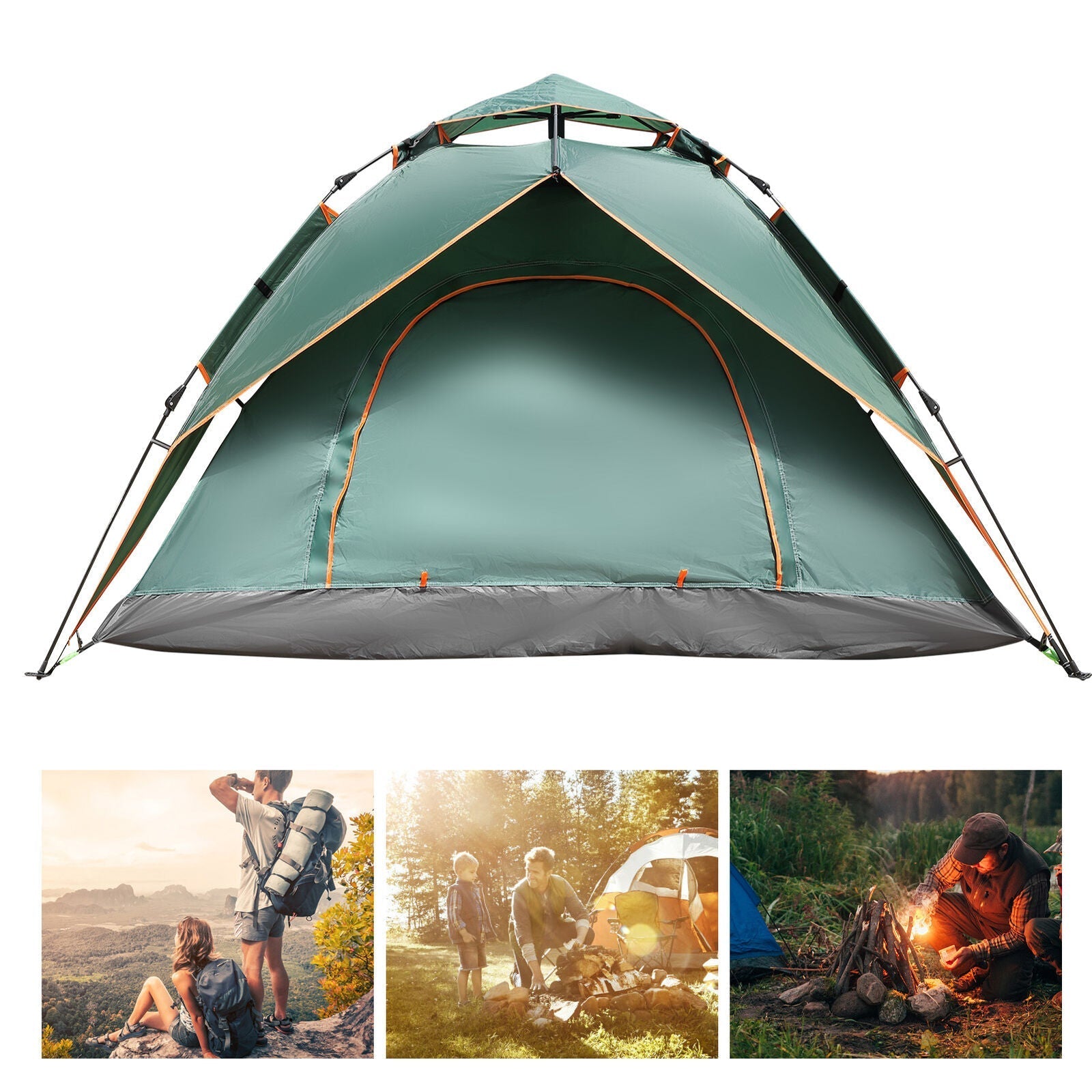 3 Seconds Instant Pop Up Tent | Waterproof, Easy Setup & Spacious for Camping Adventures