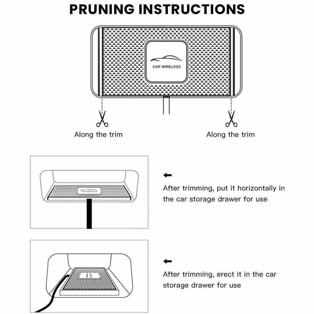 Car Wireless Fast Charging Pad | 15W Fast Charging, Non-Slip Design & Compatible with Most Smartphones for Car, Home & Office Use