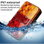 12V Waterproof LED Trailer Tail Lights | Shock-Resistant, UV-Proof & Ideal for Trucks, Caravans, and Boats