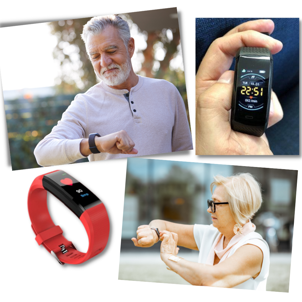 Smartwatch for Seniors | Heart Rate and Step Tracker | Wrist Watch for Elderly – Health Monitoring