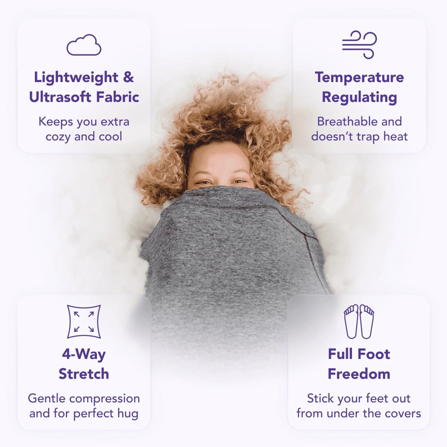 Weighted Sleep Sack for Adults | Soothing Compression, Breathable Fabric & Ideal for Stress Relief and Better Sleep