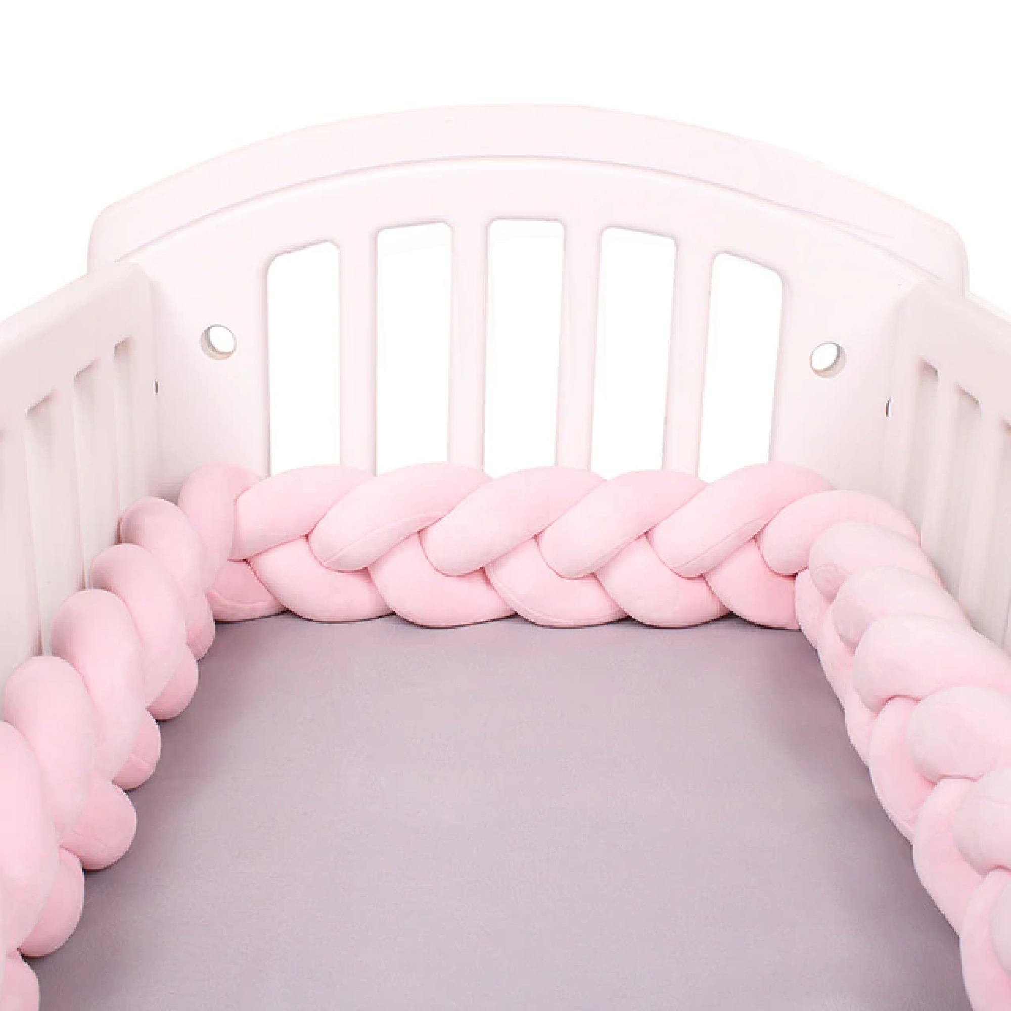 Cushioned Toddler Cot Bumper Set - Airflow Safety Bumpers for Cribs & Beds - Breathable Fabric, Soft Design for Nursery & Child's Room