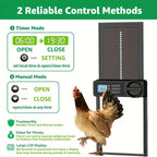Automatic Chicken Coop Door | Weatherproof, Timer & Manual Control for Safe Flock Management