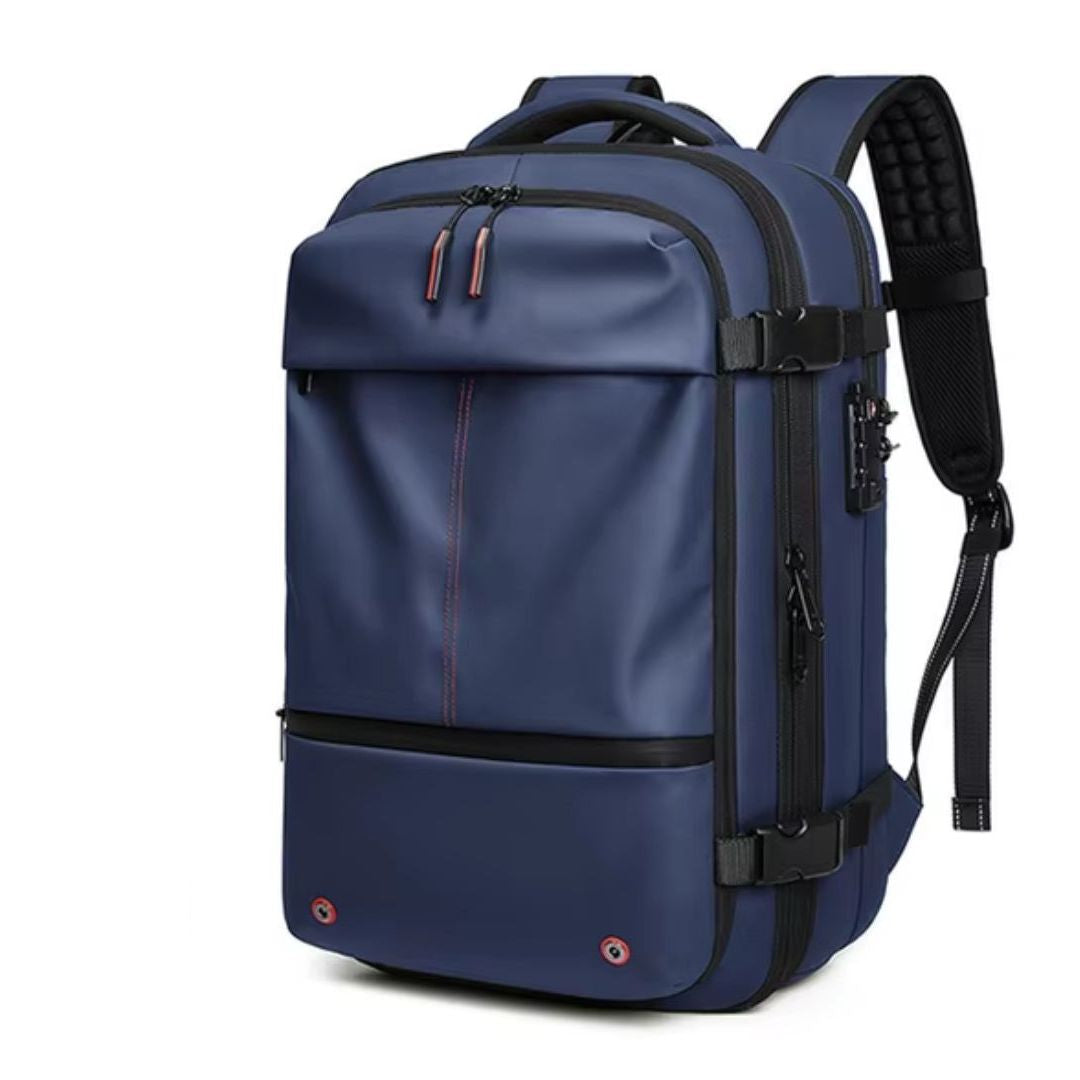 Expandable Travel Backpack with Vacuum Compression | Anti-Theft, Dry/Wet Separation & Ideal for Business Trips and Vacations