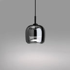 Nordic Black Glass Pendant Light Fixture for Kitchen Island & Dining Room Lighting