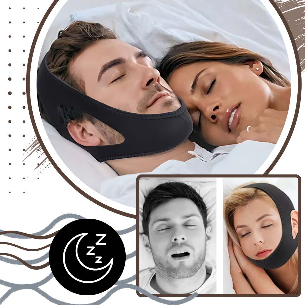 Universal Sleep Apnea Device | Comfortable Neoprene Jaw Strap for Instant Snoring Relief and Improved Sleep Quality