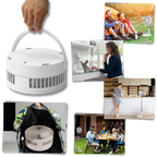 Wireless Foldable Fan | Adjustable Height Fan - USB Rechargeable and Ultra-Quiet Cooling Solution