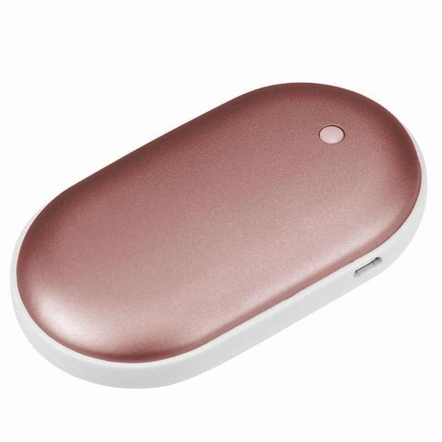Rechargeable Hand Warmer with Power Bank | 3 Heat Levels, Fast Dual-Sided Heating & 5200mAh USB Charging for Winter Outdoor Use