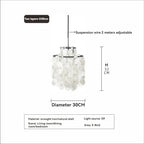 Seashell Pendant Chandelier Light Fixture - Coastal Decor for Living Room & Dining Room