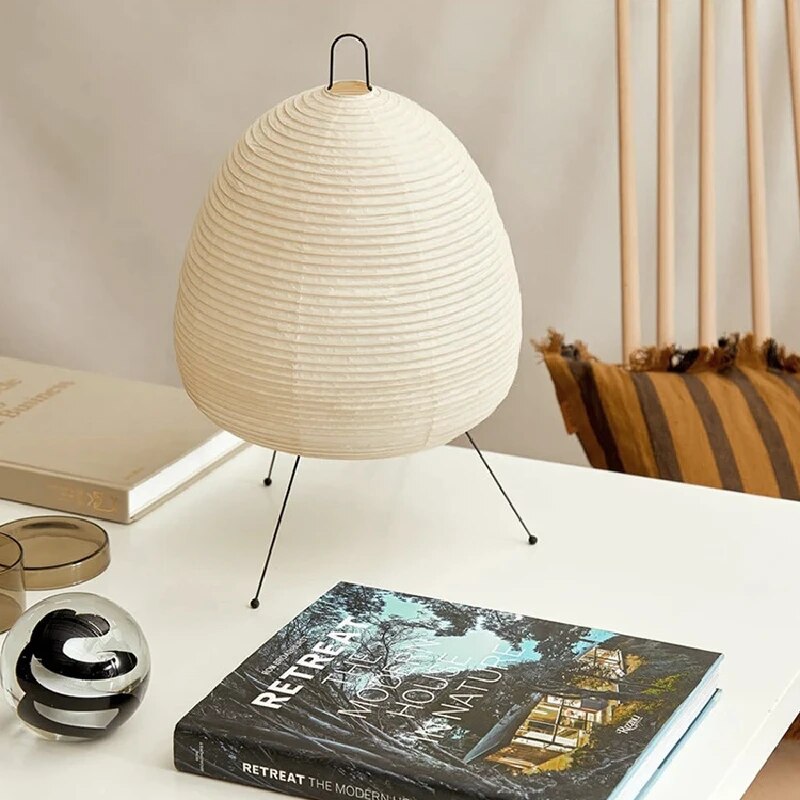 LED Japanese Rice Paper Lantern - Traditional Hanging Light Fixture for Home Decor & Ambient Lighting