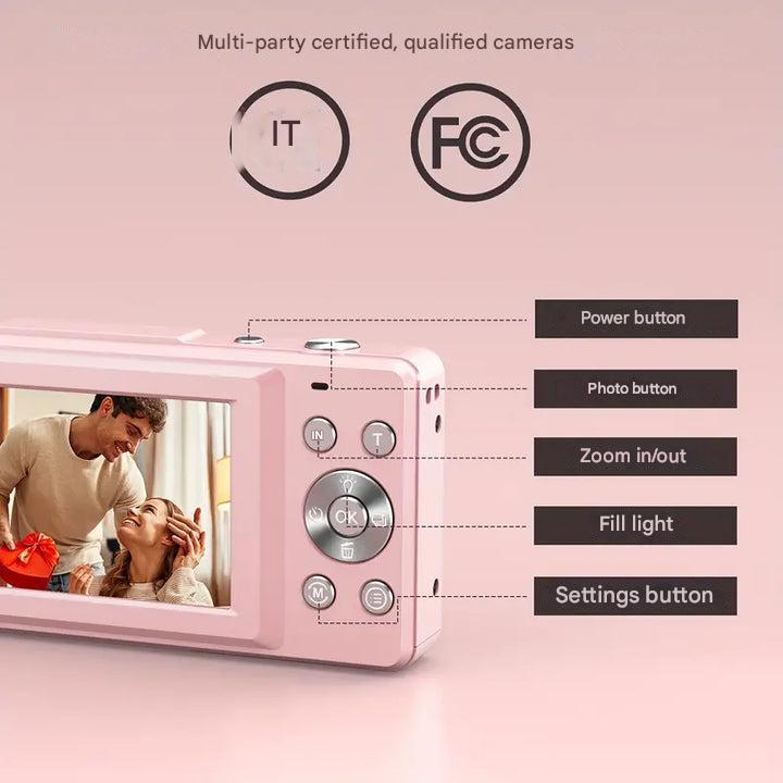 Retro Digital Camera | 1080p Video, High Resolution Photos & Compact Design for Travel and Everyday Use