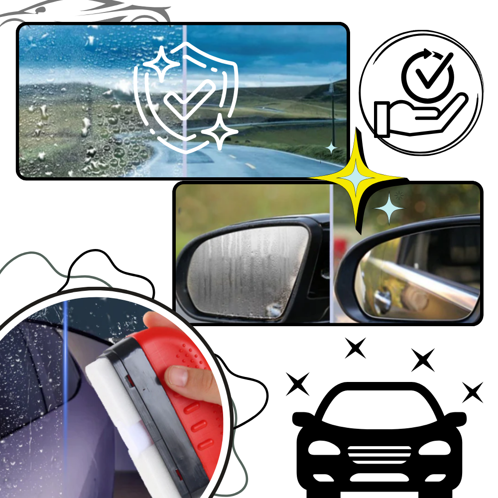 Car windshield cleaning brush - Automotive oil film cleaning brush - Windshield Cleaner for Clear Vision