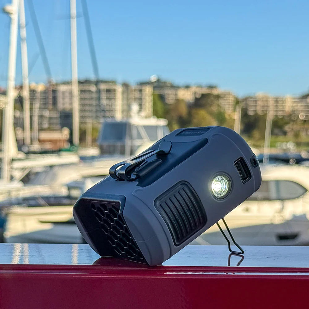 Heavy-Duty 3-in-1 Waist Fan | 10000mAh Power Bank, Turbo Airflow & Impact-Resistant Personal Cooler for Outdoor Work