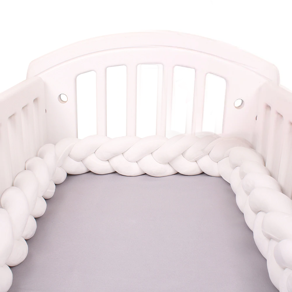 Cushioned Toddler Cot Bumper Set - Airflow Safety Bumpers for Cribs & Beds - Breathable Fabric, Soft Design for Nursery & Child's Room