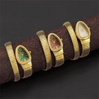 Women's Snake-Shaped Luxury Watch | 8K Gold Nano Coated, Water-Resistant for Elegant Occasions and Gifts