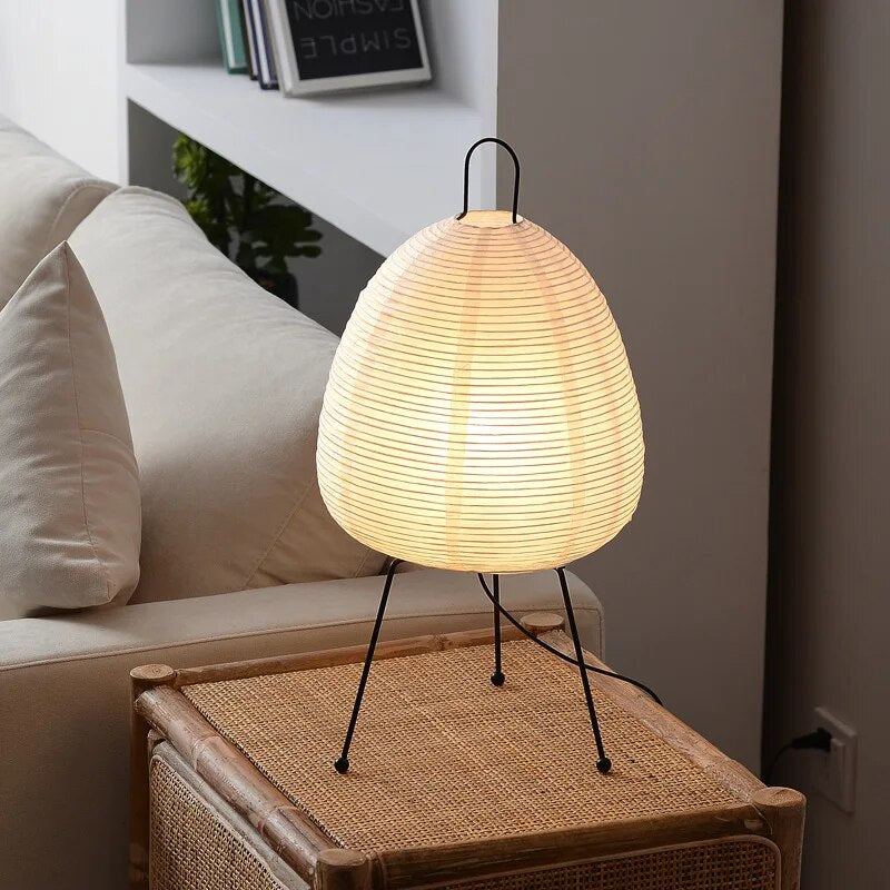 LED Japanese Rice Paper Lantern - Traditional Hanging Light Fixture for Home Decor & Ambient Lighting
