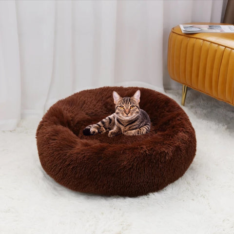 Super Soft Large Pet Bed For Dogs & Cats Washable Comfortable Donut Pet Bed