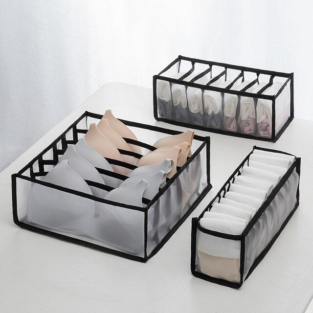 3PCs Adjustable Drawer Divider For Underwear Organizer Storage Box Foldable Organizer