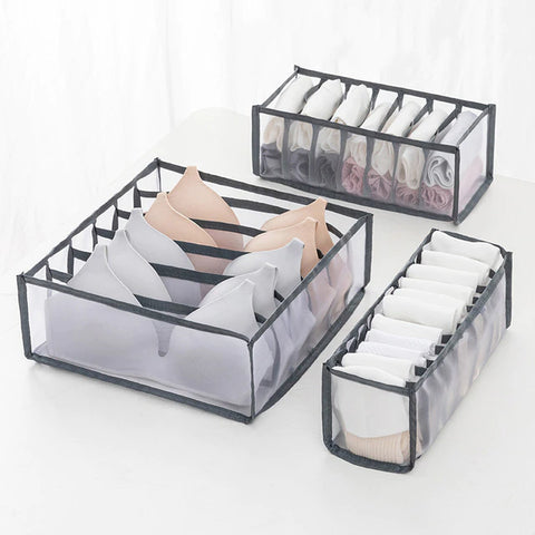 3PCs Adjustable Drawer Divider For Underwear Organizer Storage Box Foldable Organizer