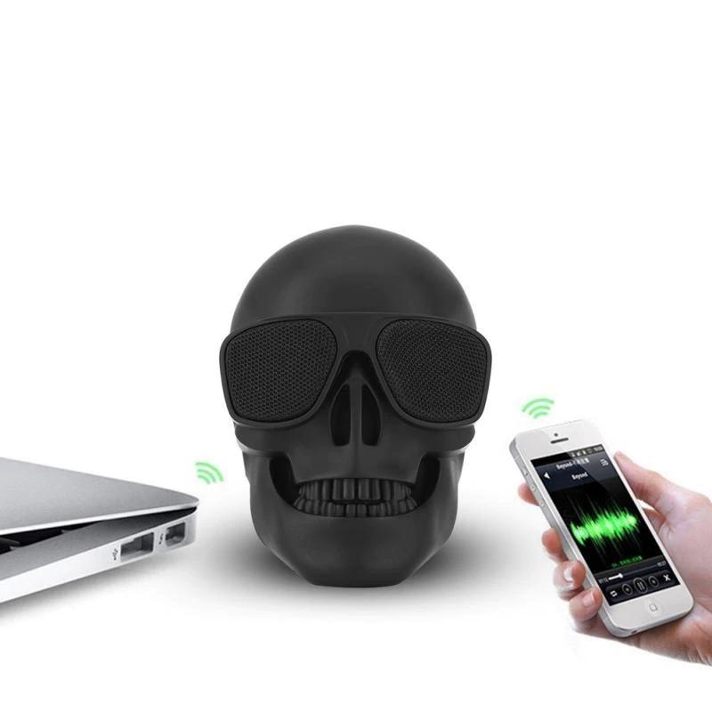 Black Skull Speaker Bluetooth  Stereo Speaker