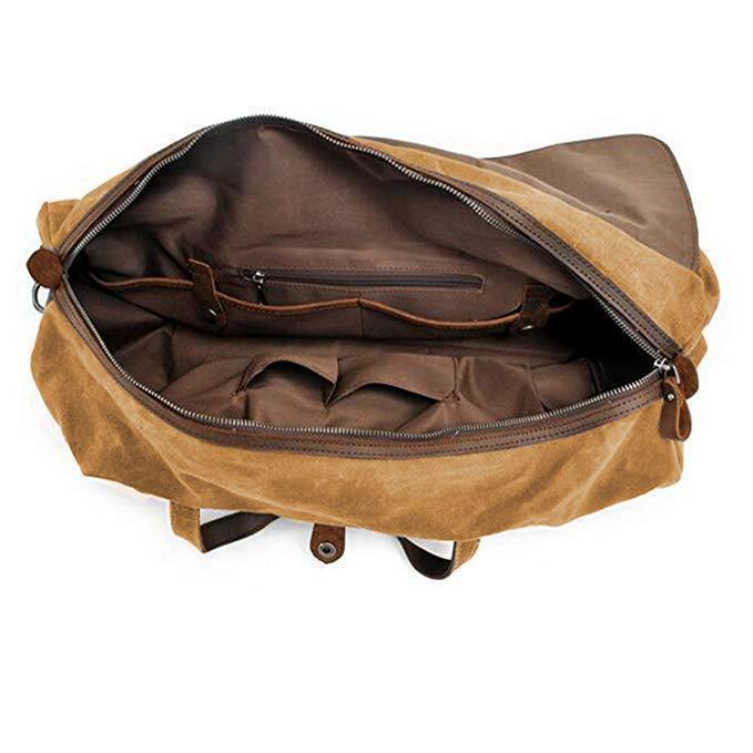 Waterproof Waxed Canvas Duffel Handbag Weekend Bag