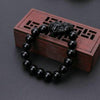 Image of Yin & Yang Black Obsidian Necklace Hexagonal