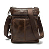 Image of Shoulder Messenger Crossbody Leather Bag Mens Satchel